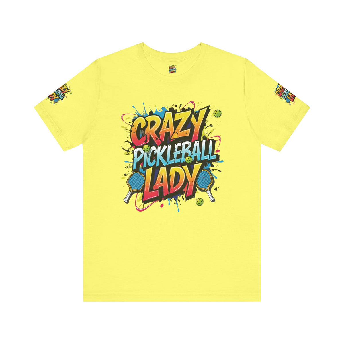 Crazy Pickleball Lady T-Shirt - Funny Pickleball Tee - Unisex Graphic Shirt - XS-5XL