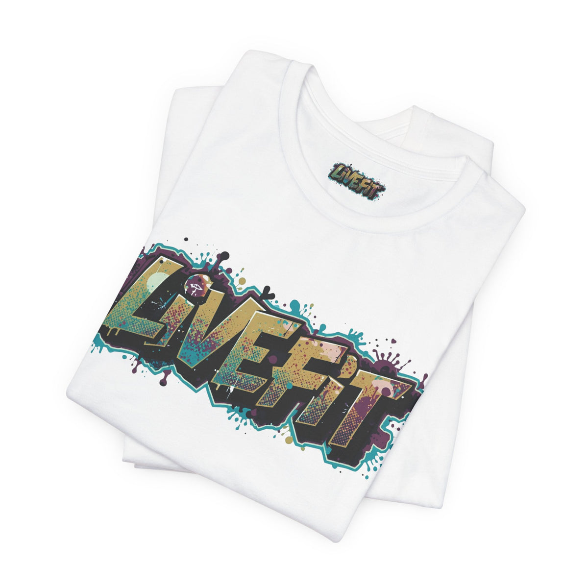 LIVE FIT Graphic Fitness Tee - Motivational Workout T-Shirt - Unisex XS-4XL