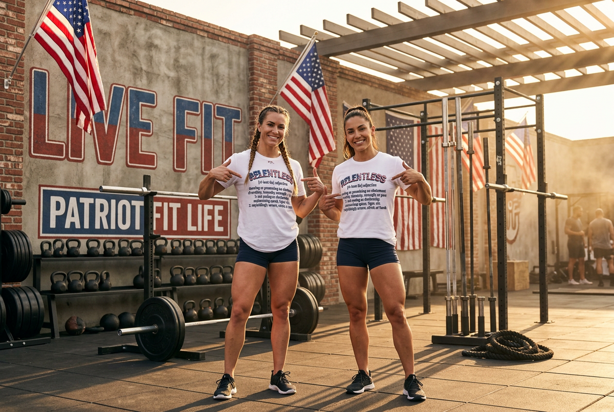 Patriot Fit Life Relentless Definition T-Shirt - American Flag Lettering | Unisex XS-4XL
