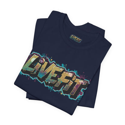LIVE FIT Graphic Fitness Tee - Motivational Workout T-Shirt - Unisex XS-4XL