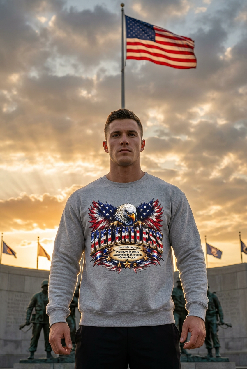 Relentless Eagle Definition Crewneck Sweatshirt - Patriot Fit Life