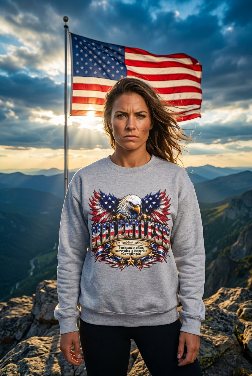 Relentless Eagle Definition Crewneck Sweatshirt - Patriot Fit Life