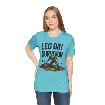 Leg Day Survivor Tee - Fitness Shirt - Workout Apparel - Gym Gift - Unisex Graphic Tee - Funny T-shirt