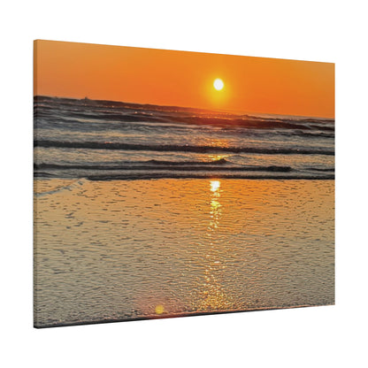 Sunset Beach Canvas Print, Ocean Decor, Wall Art, Home Decor, Coastal Artwork for Living Room