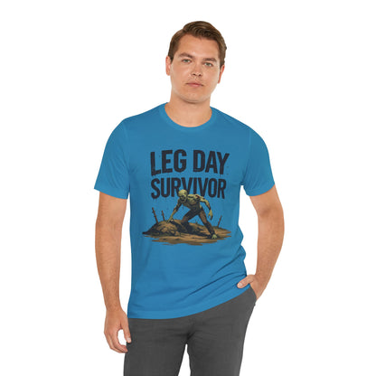 Leg Day Survivor Tee - Fitness Shirt - Workout Apparel - Gym Gift - Unisex Graphic Tee - Funny T-shirt