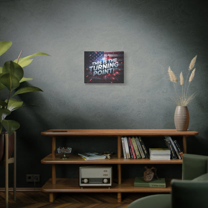 This Is The Turning Point! Canvas Wall Art - Patriotic American Flag - Red White Blue - Motivational Decor - 32 Sizes