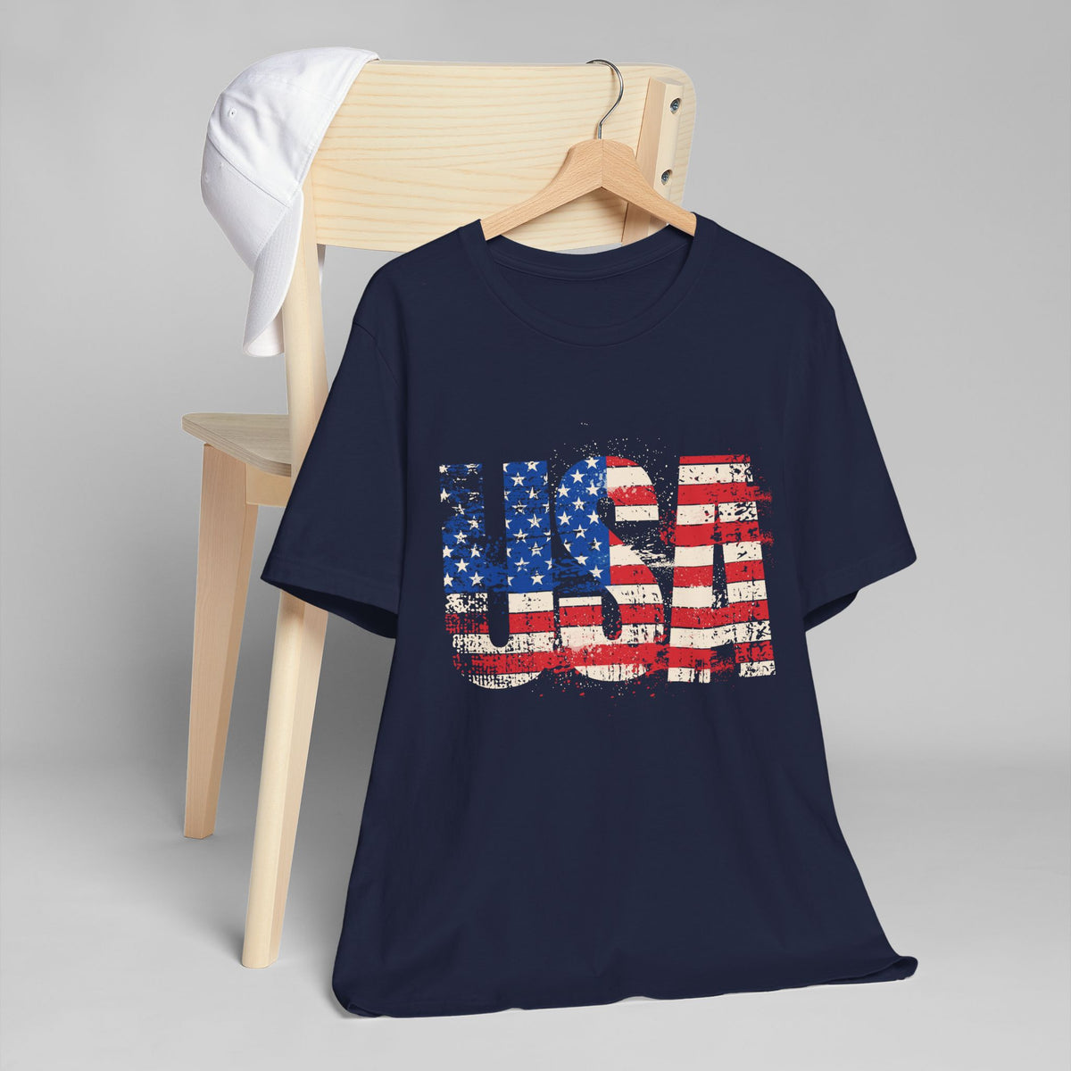 USA Red White Blue - American Flag T-Shirt - Patriotic Unisex Tee - S-3XL