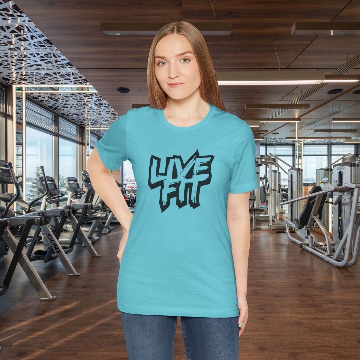 LIVE FIT Unisex Jersey Tee - Premium Fitness Shirt