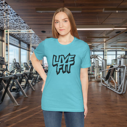 LIVE FIT Unisex Jersey Tee - Premium Fitness Shirt