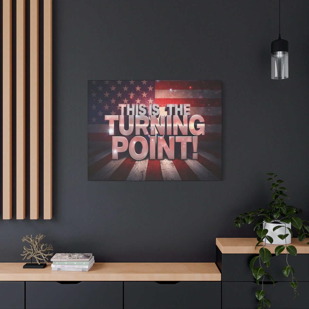 This Is The Turning Point! Canvas Wall Art - Patriotic American Flag - Red White Blue - Gallery Wrapped - 36 Sizes