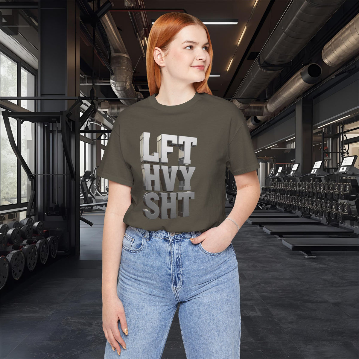 Lift Heavy Shit - LFT HVY SHT - 3D Gym T-Shirt - Bold Weightlifting Tee