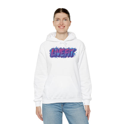 LIVE FIT Hoodie Sweatshirt - Motivational Fitness Pullover - Unisex Gym Hoodie - S-5XL