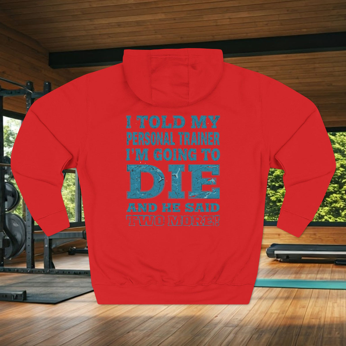 I Told My Personal Trainer I Was Going To Die And He Said Two More! - Funny Gym Hoodie - XS-3XL