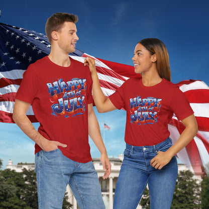 Happy 4th of July T-Shirt - Independence Day Bald Eagle - American Flag Graphic Tee