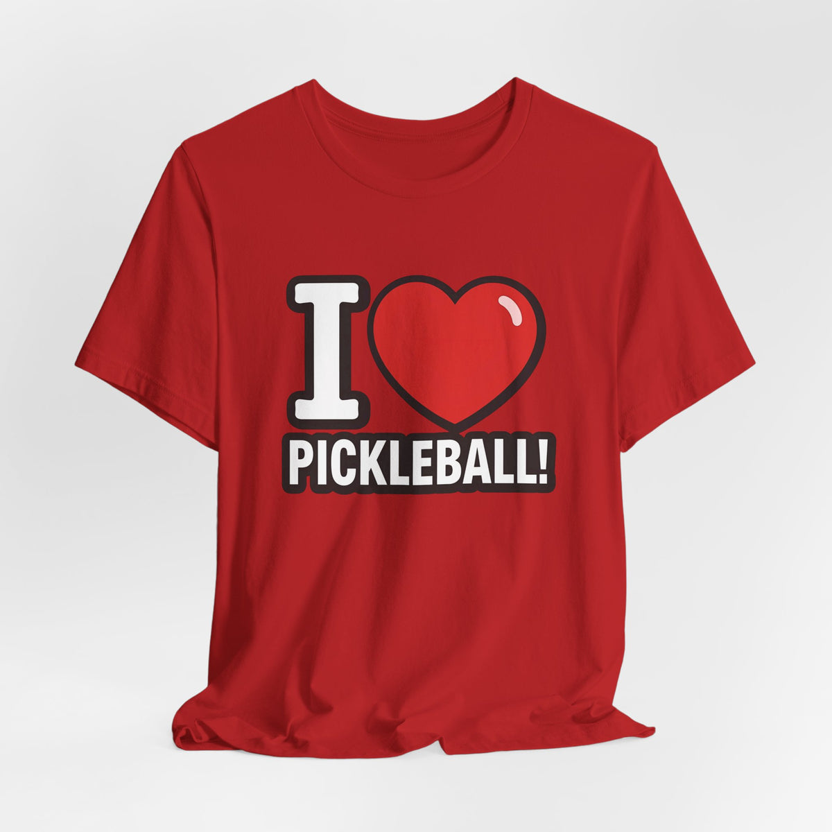 I Love Pickleball T-Shirt - Unisex Pickleball Tee - Court Sports Gift - XS-4XL