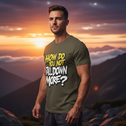 How Do You Not Fall Down More? Funny Graphic Tee - Sarcastic Humor Shirt - XS-4XL