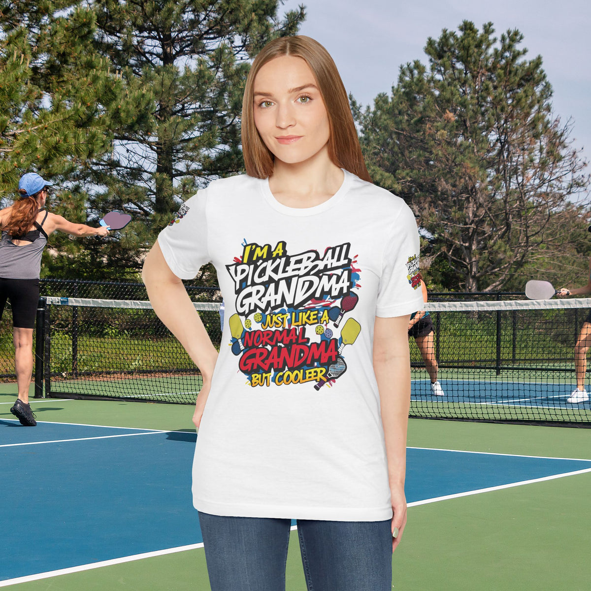 Pickleball Grandma T-Shirt - Way Cooler Than Normal - Funny Unisex Jersey Tee - XS-4XL