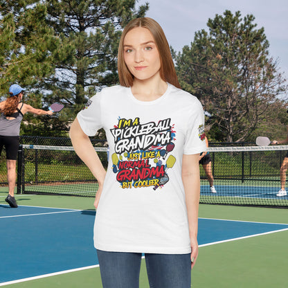 Pickleball Grandma T-Shirt - Way Cooler Than Normal - Funny Unisex Jersey Tee - XS-4XL