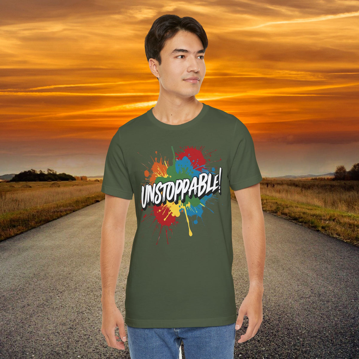 Unstoppable Vintage Retro T-Shirt - Motivational Graphic Tee - Unisex Casual Shirt