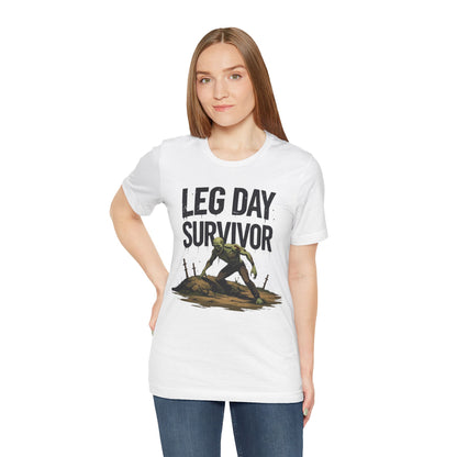 Leg Day Survivor Tee - Fitness Shirt - Workout Apparel - Gym Gift - Unisex Graphic Tee - Funny T-shirt