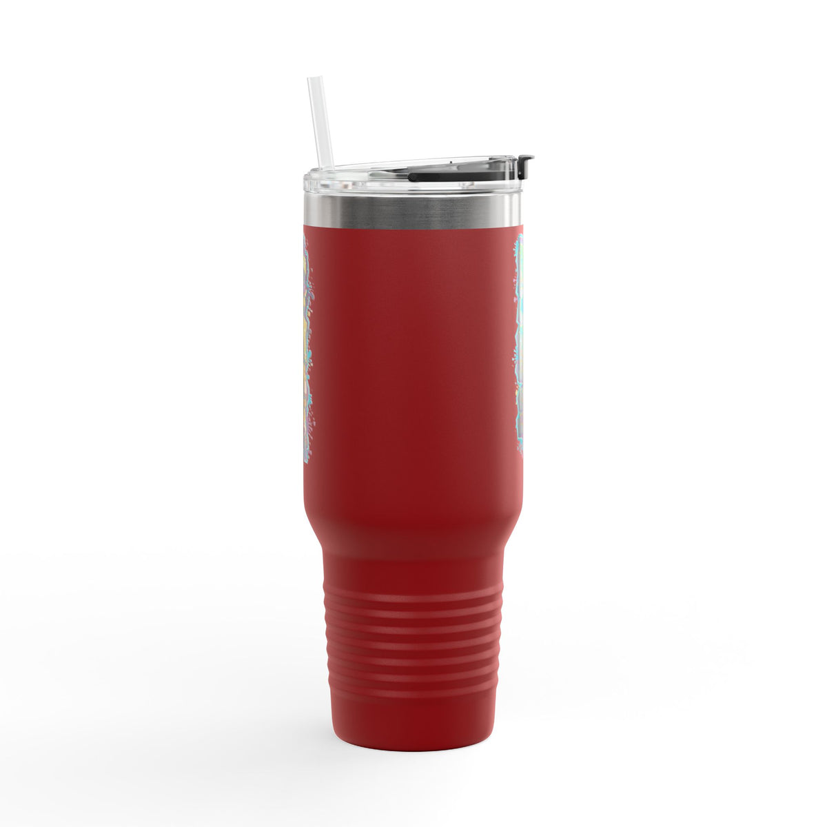 Insulated Travel Mug - Live Fit - 40oz Fitness Water Bottle - Gym Coffee Cup - Durable Travel Tumbler - Motivational Drinkware