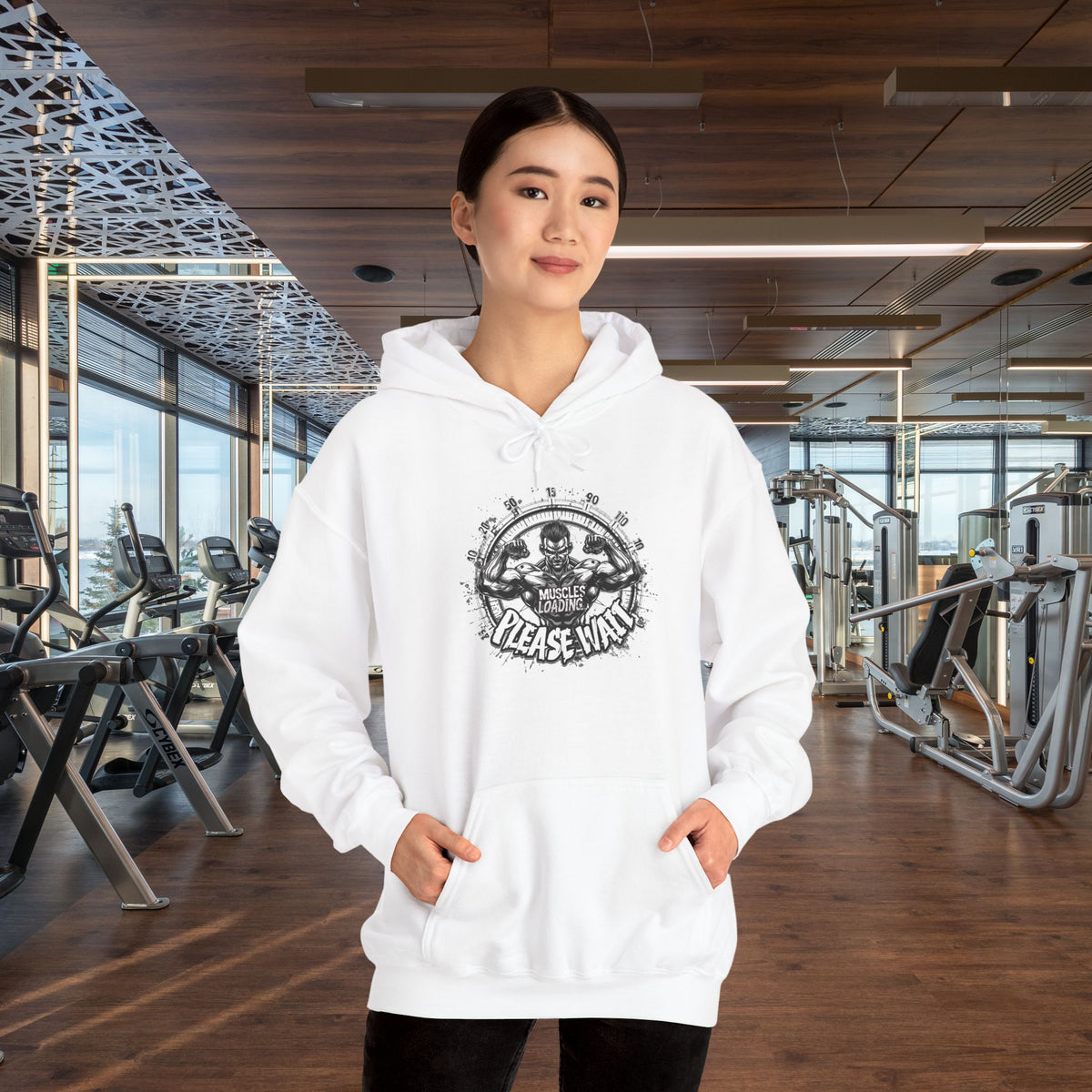 Muscles Loading Please Wait - Motivational Fitness Hoodie - Gym Sweatshirt - Unisex S-5XL