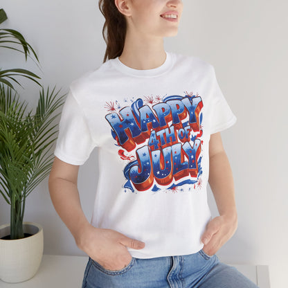 Happy 4th of July T-Shirt - Independence Day Bald Eagle - American Flag Graphic Tee