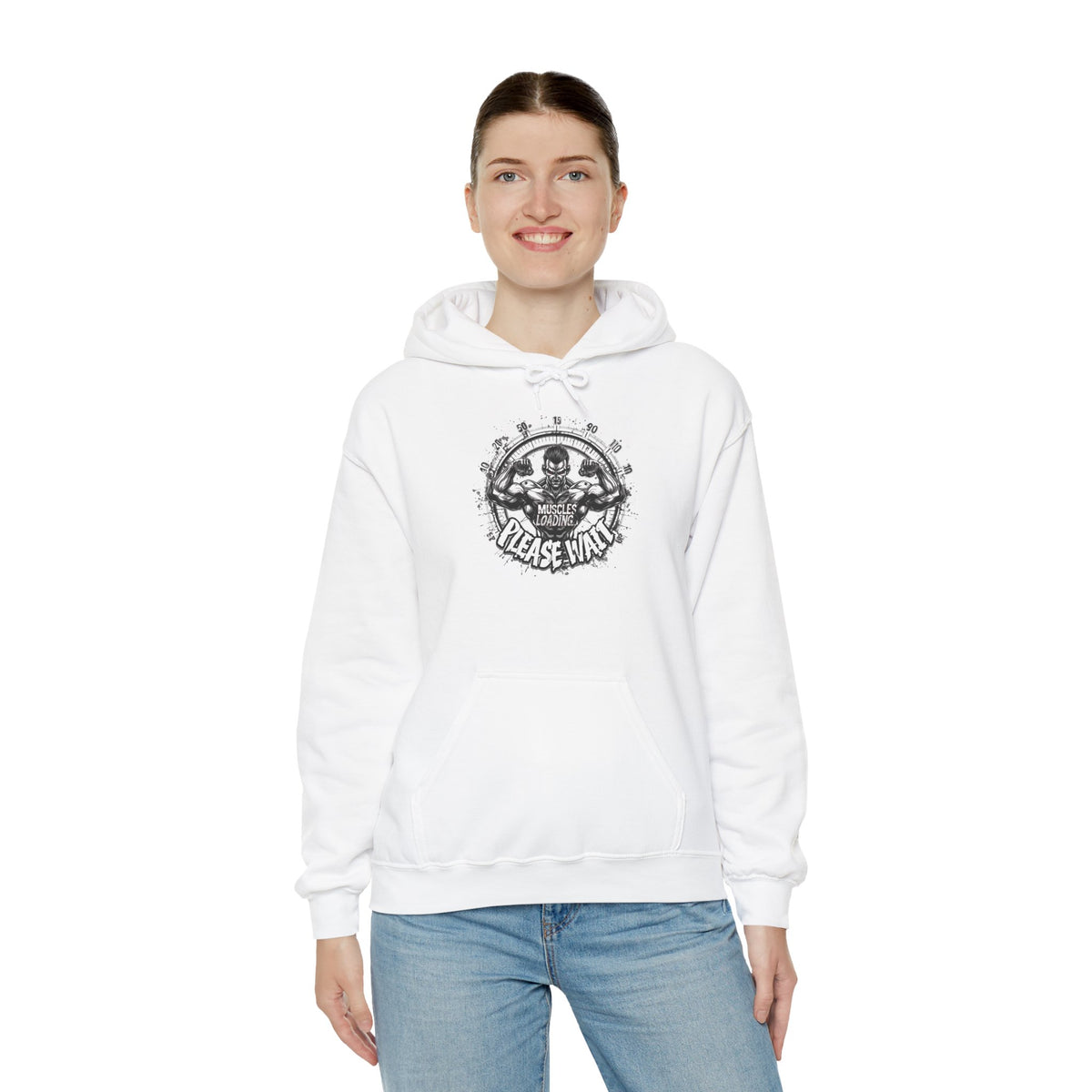 Muscles Loading Please Wait - Motivational Fitness Hoodie - Gym Sweatshirt - Unisex S-5XL