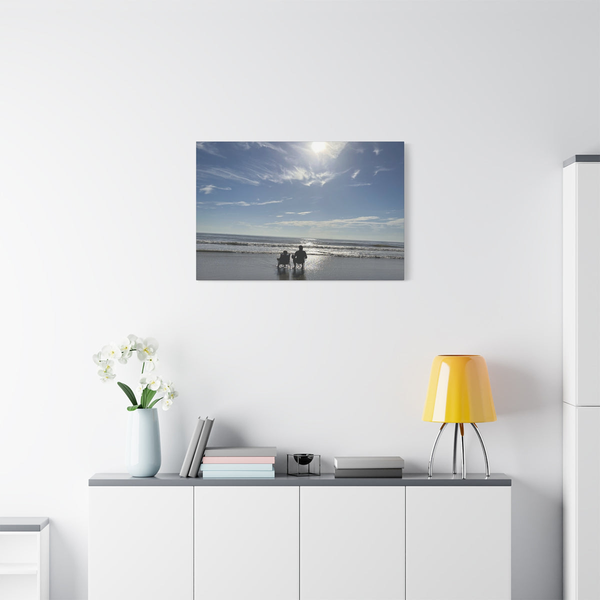 Beach Day Canvas Wall Art - Coastal Home Decor - Ocean Landscape - Serene Beach Print - 16 Sizes Available