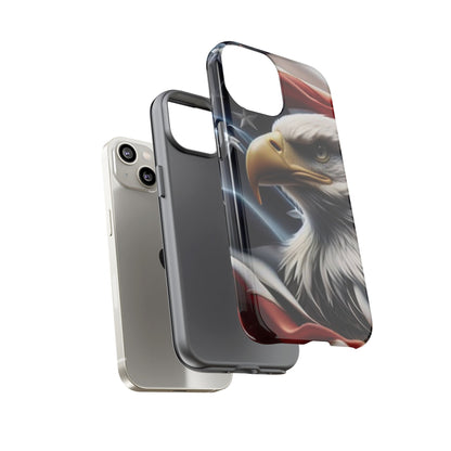 Patriotic Eagle American Flag Phone Case - Gift for Veterans - Independence Day - Memorial Day