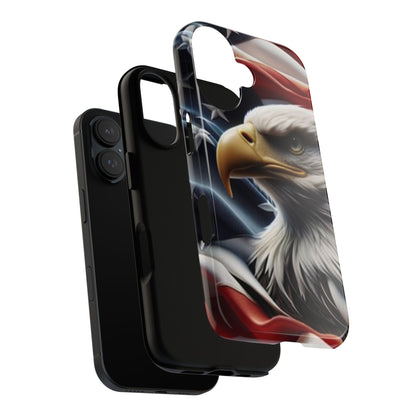 Patriotic Eagle American Flag Phone Case - Gift for Veterans - Independence Day - Memorial Day