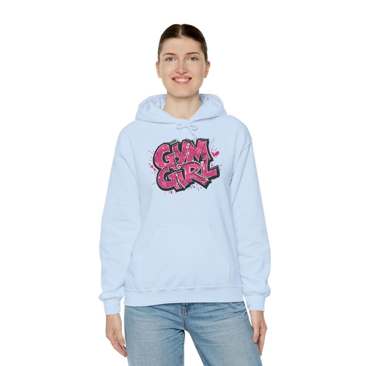 Stylish Gym Girl Print Hoodie - Women's Fitness Sweatshirt - Athletic Pullover - S-5XL