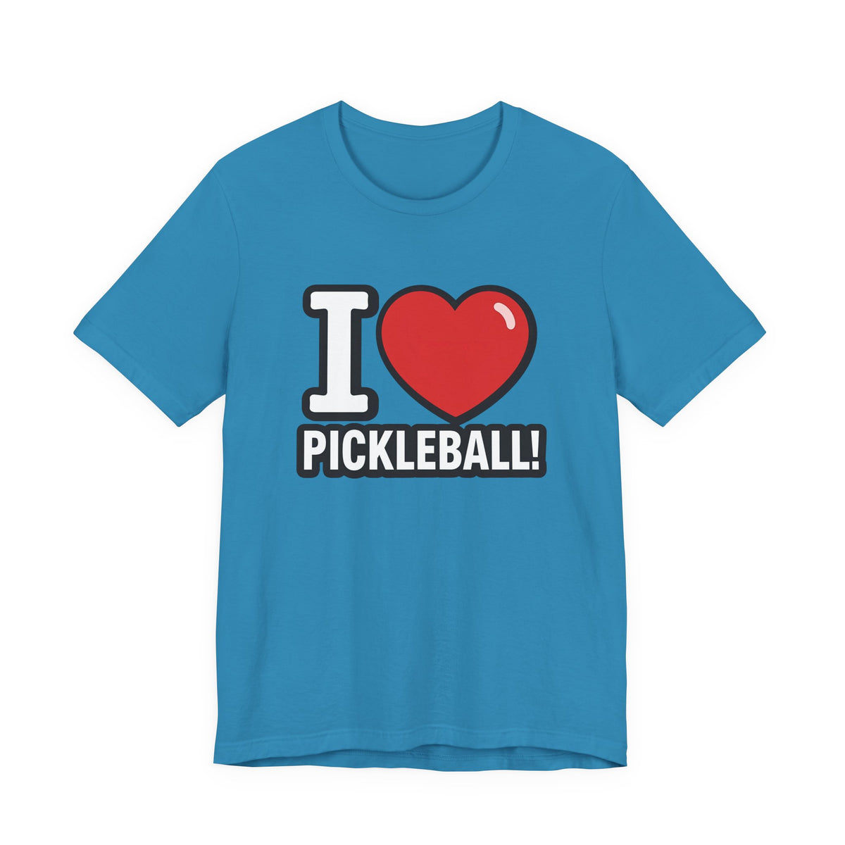 I Love Pickleball T-Shirt - Unisex Pickleball Tee - Court Sports Gift - XS-4XL