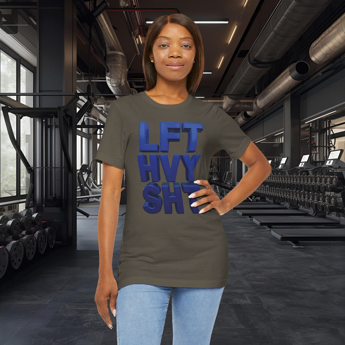 Lift Heavy Shit Gym T-Shirt - Bold 3D Weightlifting Tee - Unisex Fitness Apparel