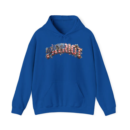 Patriot Christmas Hoodie - Flag Letters with Ornaments | Clean Minimal Graphic | Unisex S-5XL