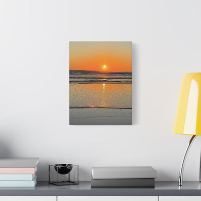 Sunset Beach Canvas Print, Ocean Decor, Wall Art, Home Decor, Coastal Artwork for Living Room