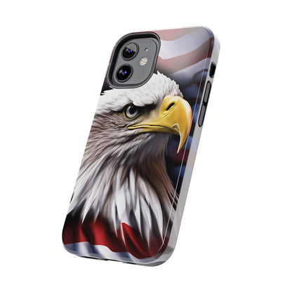 Patriotic - Bald Eagle - Phone Case - Tough Phone Case - American Flag Design - Gift for Veterans - National Holidays - Outdoor Adventures - Eagle Lover