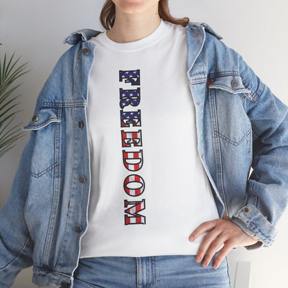 Freedom Patriotic T-Shirt - Red White Blue - American Flag Tee - Unisex S-5XL