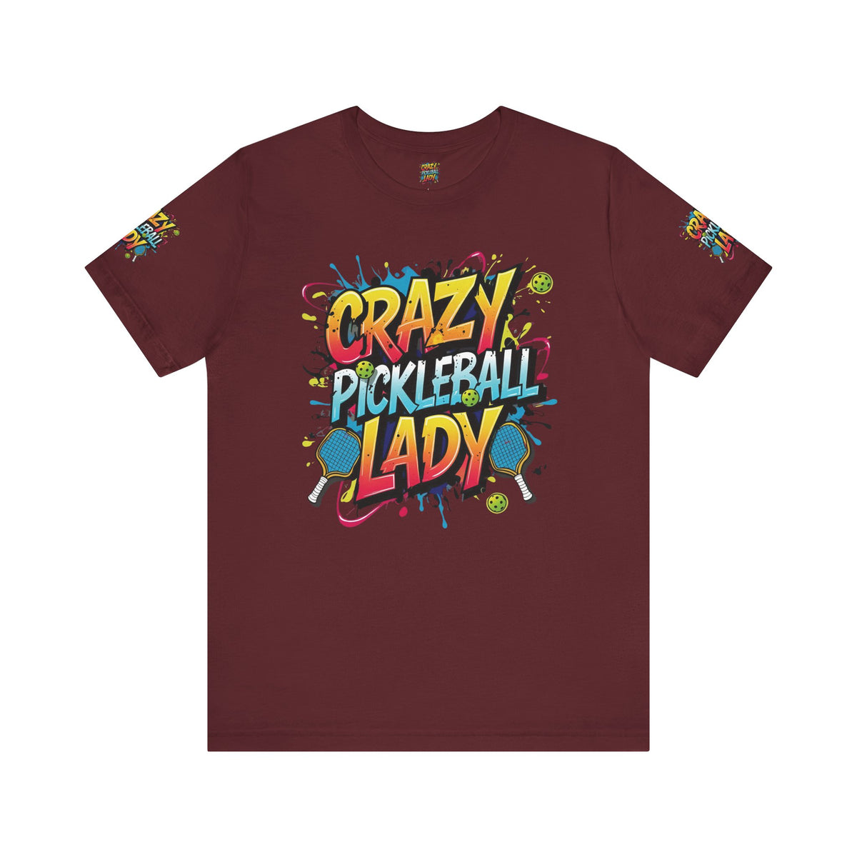 Crazy Pickleball Lady T-Shirt - Funny Pickleball Tee - Unisex Graphic Shirt - XS-5XL