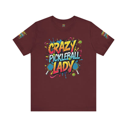 Crazy Pickleball Lady T-Shirt - Funny Pickleball Tee - Unisex Graphic Shirt - XS-5XL
