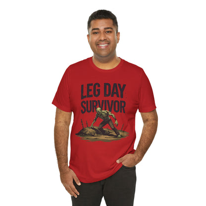 Leg Day Survivor Tee - Fitness Shirt - Workout Apparel - Gym Gift - Unisex Graphic Tee - Funny T-shirt