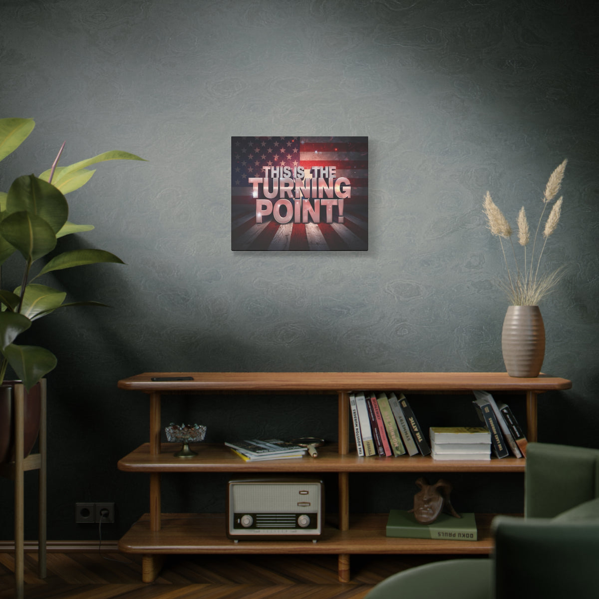 This Is The Turning Point! Canvas Wall Art - Patriotic American Flag - Red White Blue - Gallery Wrapped - 36 Sizes