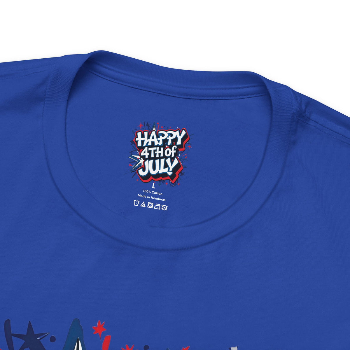 Happy 4th Of July Unisex Jersey Short Sleeve Tee, Independence Day T-Shirt, Patriotic Shirt, Red White Blue Tee, USA Celebration Top