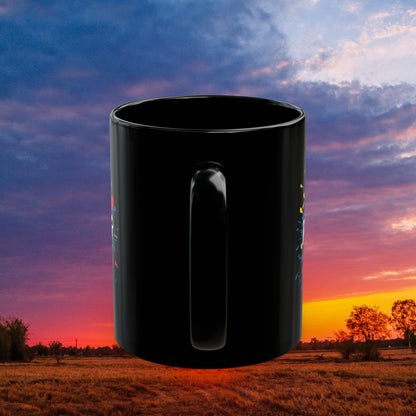 Always Progressing Forward! Motivational Black Mug - 11oz