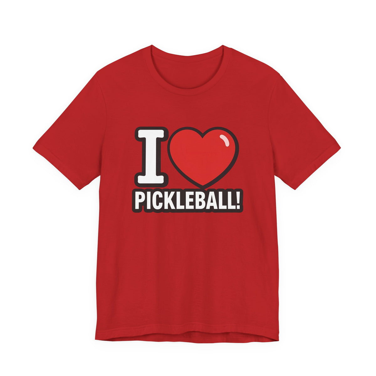 I Love Pickleball T-Shirt - Unisex Pickleball Tee - Court Sports Gift - XS-4XL