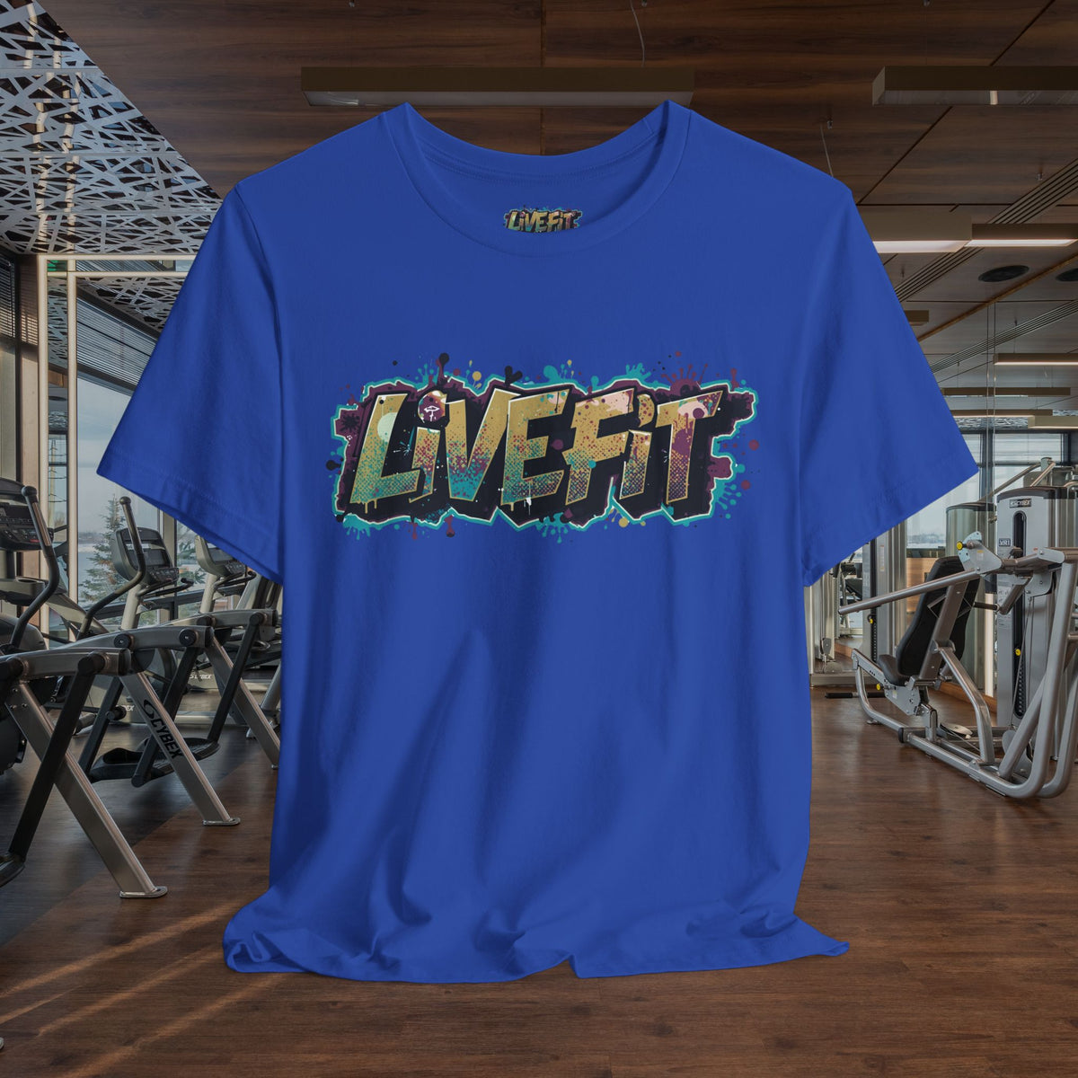 LIVE FIT Graphic Fitness Tee - Motivational Workout T-Shirt - Unisex XS-4XL