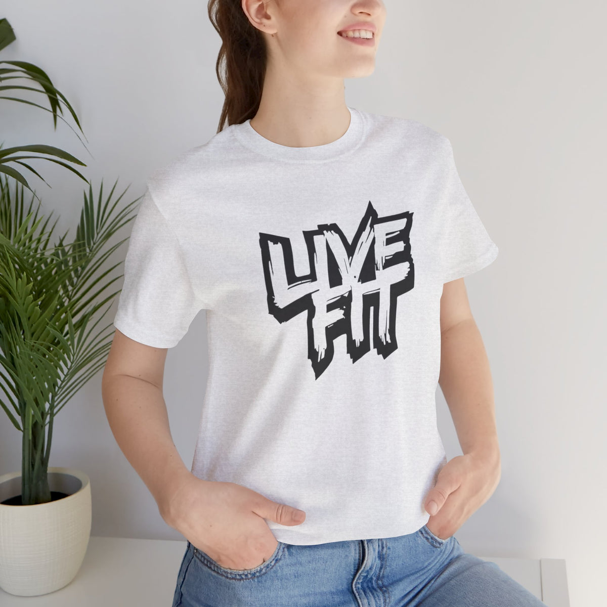 LIVE FIT Unisex Jersey Tee - Premium Fitness Shirt