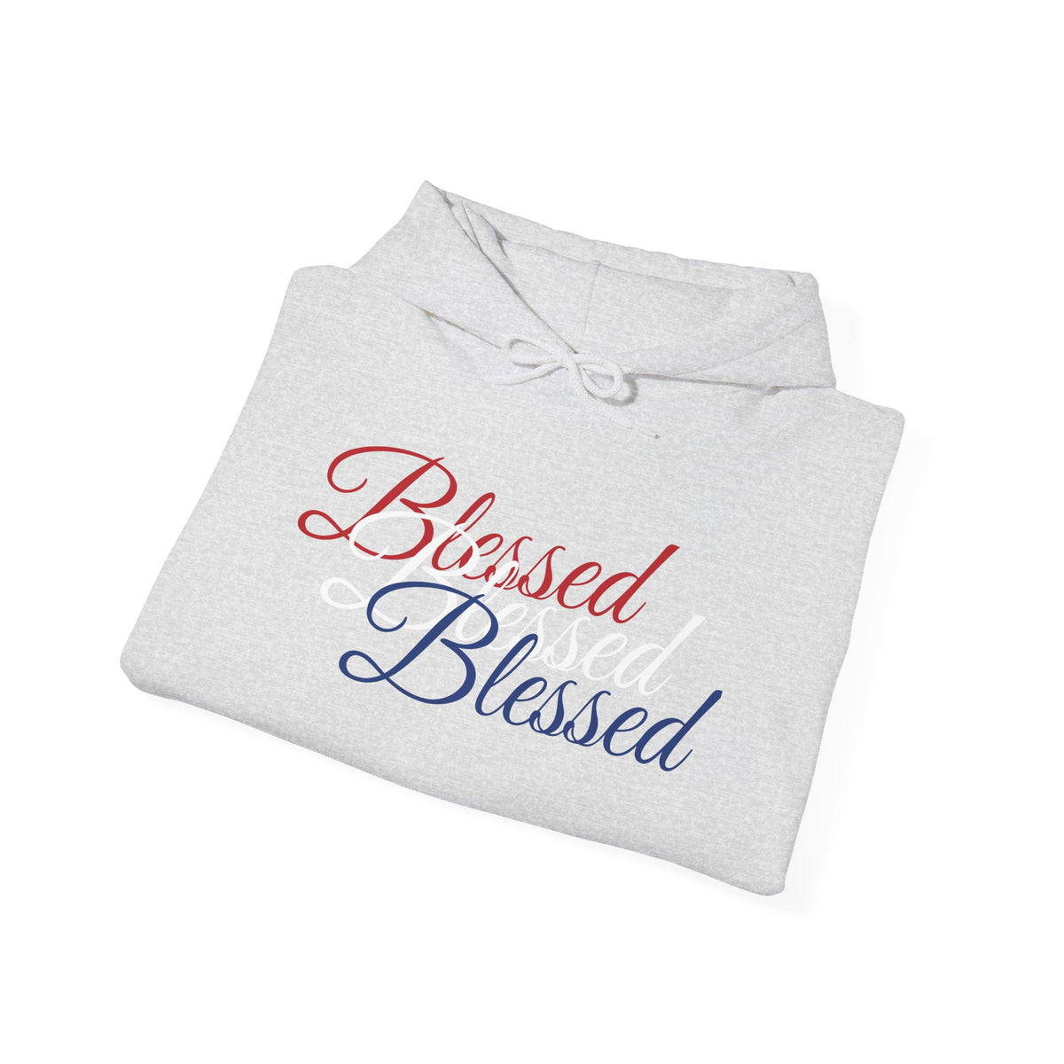 Blessed Hoodie - Patriotic Red White Blue - Unisex Pullover - Front & Back Print - S-5XL