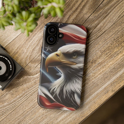 Patriotic Eagle American Flag Phone Case - Gift for Veterans - Independence Day - Memorial Day