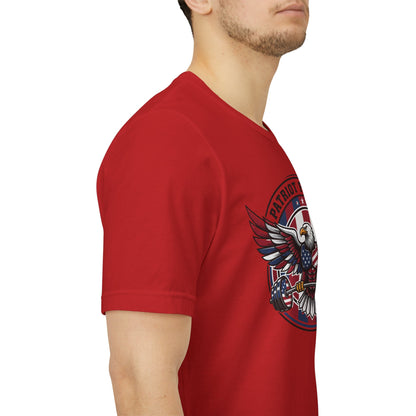 Patriot Fit Life Bald Eagle T-Shirt - American Flag Graphic Tee - Unisex Workout Shirt